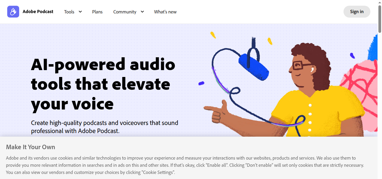 Snapshot of Adobe Podcast