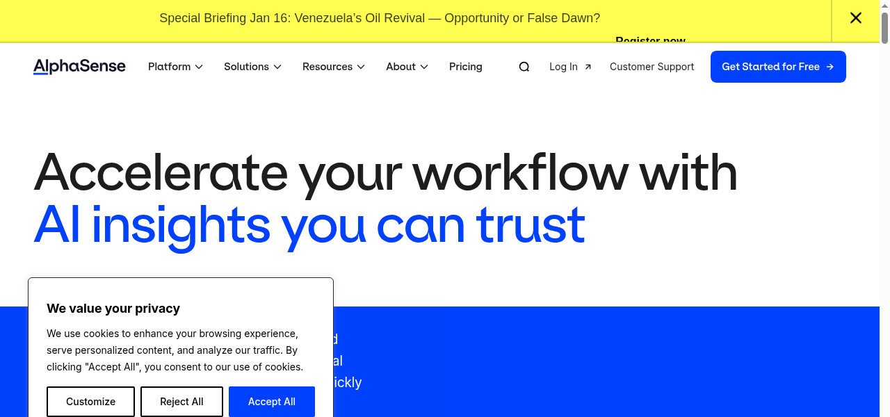 Snapshot of AlphaSense