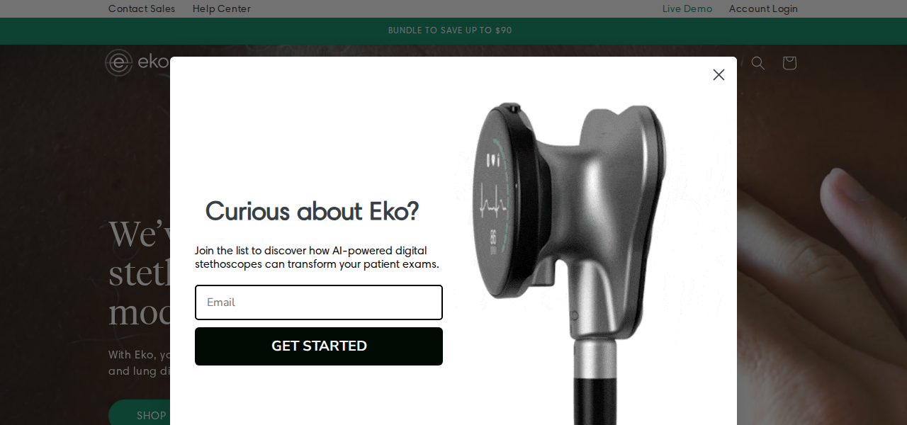 Snapshot of Eko Analysis Software