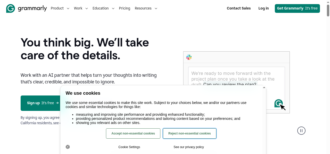 Snapshot of GrammarlyGO