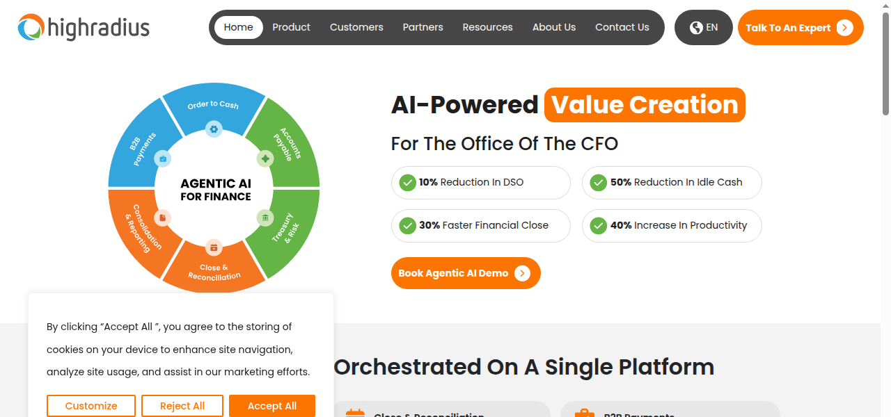 Snapshot of HighRadius