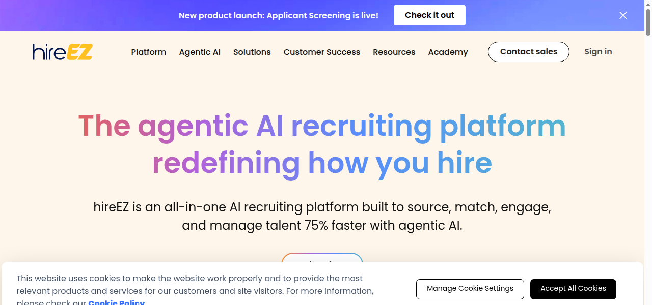 Snapshot of Hiretual (Now HireEZ)