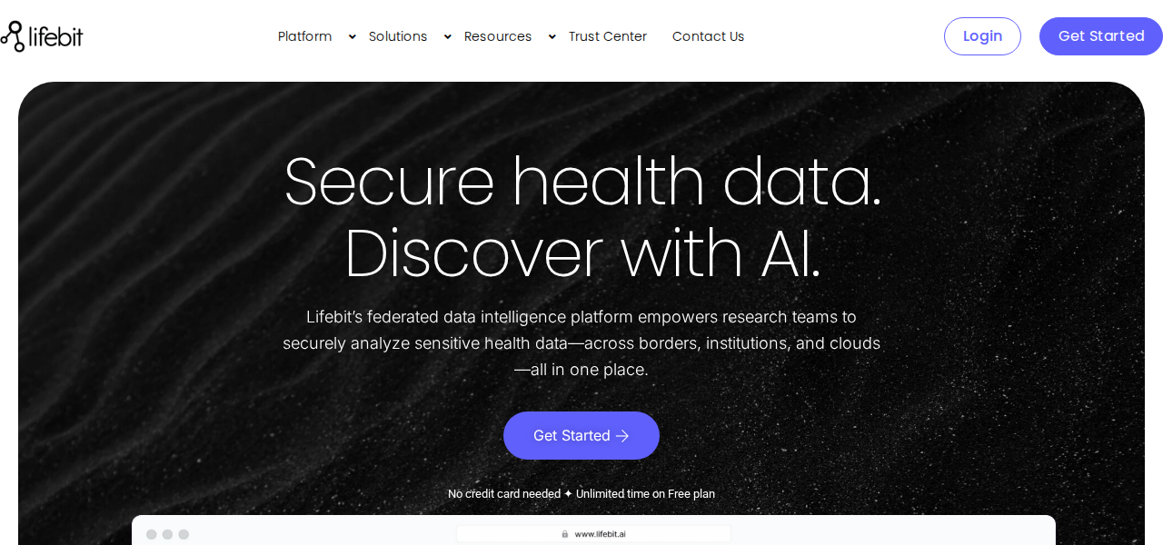 Snapshot of Lifebit Trusted Research Environment (TRE)