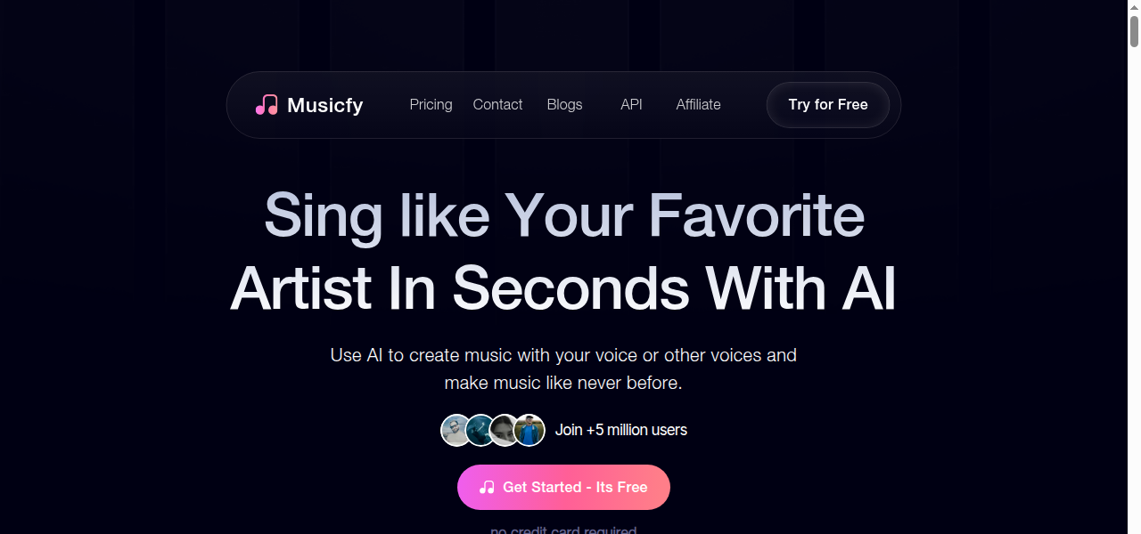 Snapshot of Musicfy