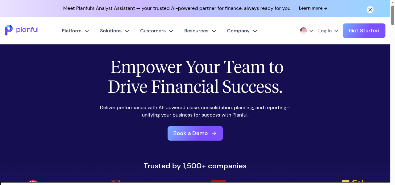 Snapshot of Planful Predict