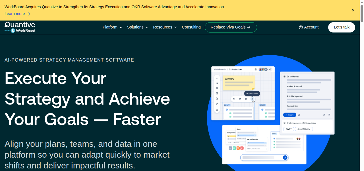 Snapshot of Quantive StrategyAI