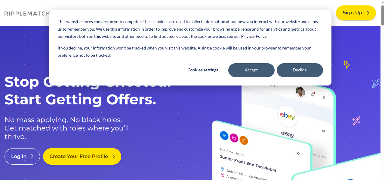 Snapshot of RippleMatch